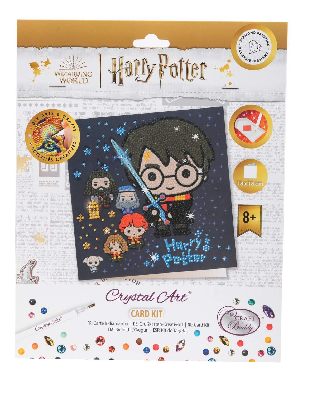 Harry Potter Kristallkonstkort, 18x18 cm Storlek | Hem & Hobby | Pryloteket