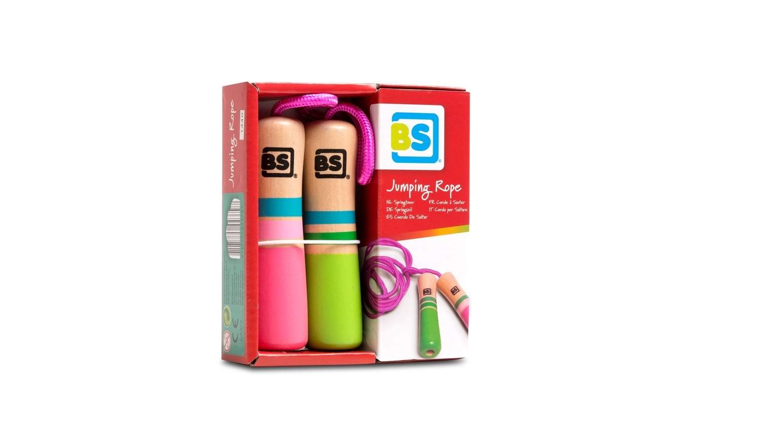 Hoppetov, lyserød farve, holdbart design, justerbar længde