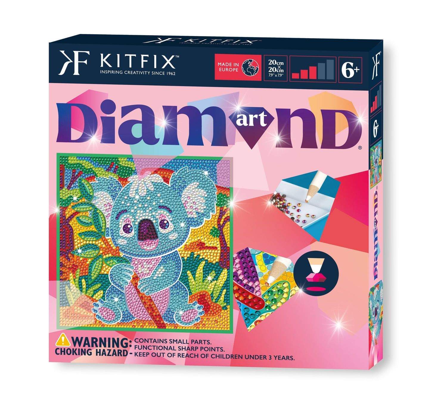Diamond Art Koala DIY Kit med værktøj og tilbehør