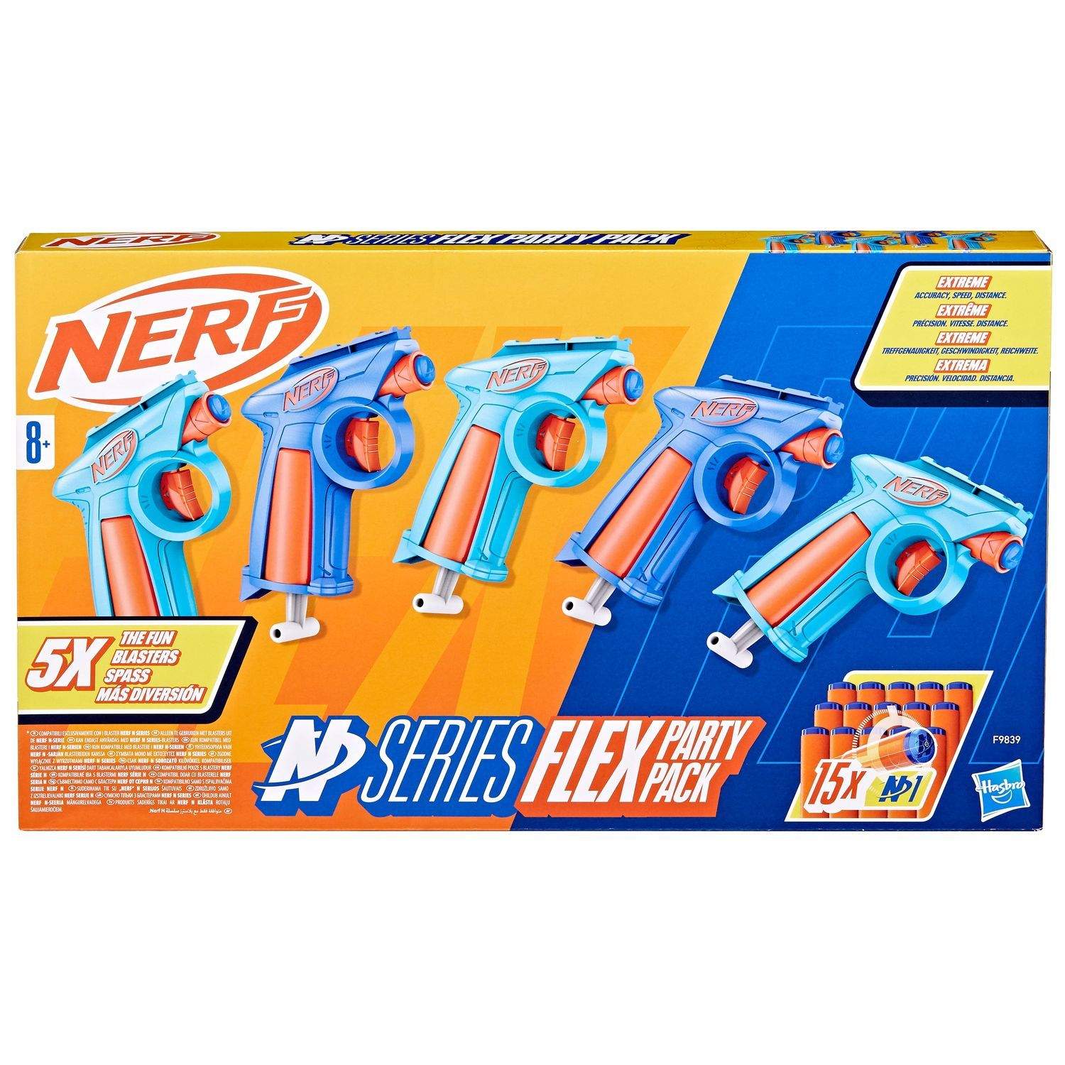 Nerf N Series Playset Flex Party Pack med 10 Blastere og Dart
