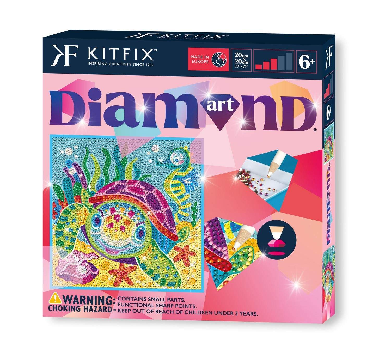 Diamond Art Turtle DIY Kit, håndværkssæt til alle aldre