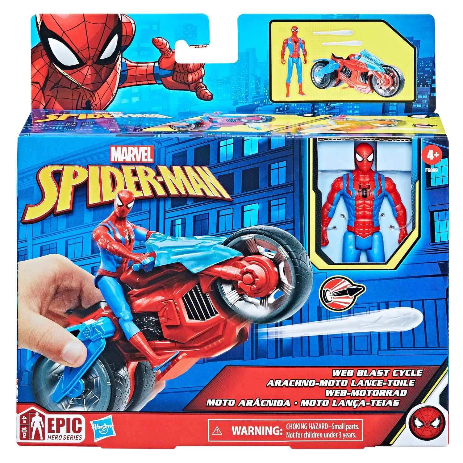 Spider-Man legesæt med køretøj og 10 cm actionfigur