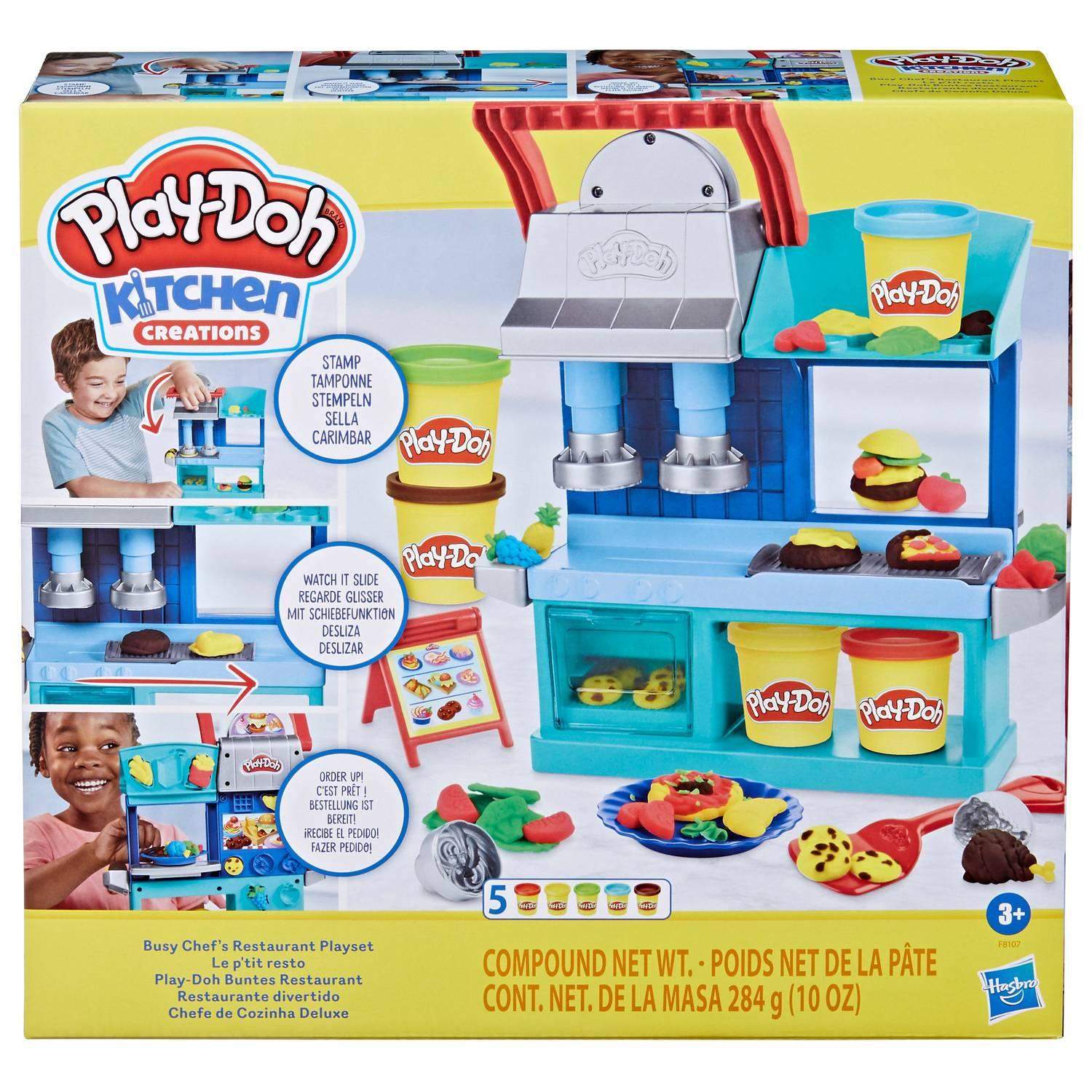 Play-Doh legesæt med kokkeværktøj og restauranttilbehør