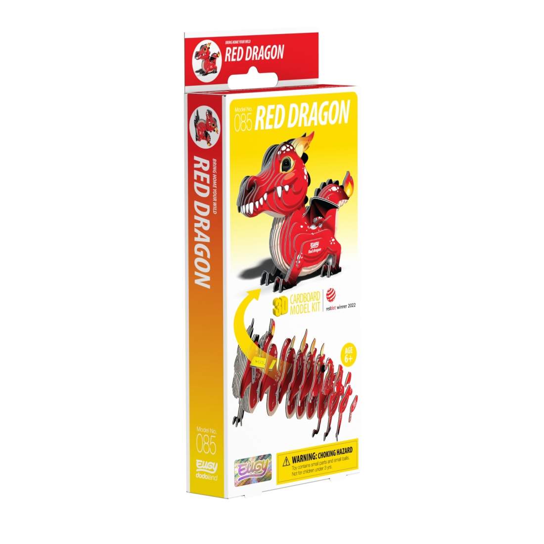 3D Cardboard Model Kit - Red Dragon Assembly Craft | Hem & Hobby | Pryloteket