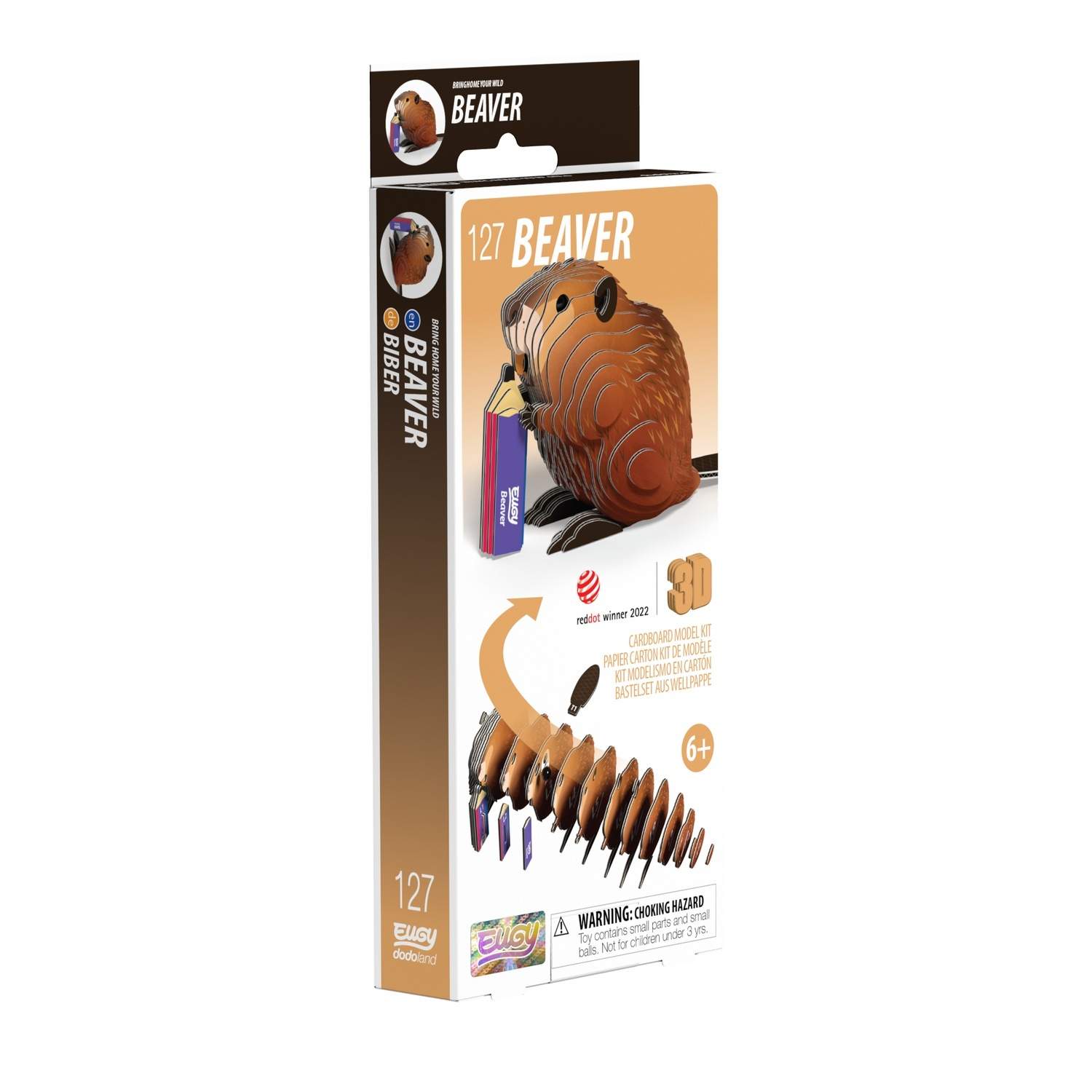 3D Cardboard Model Kit - Beaver Design for Creative Building
