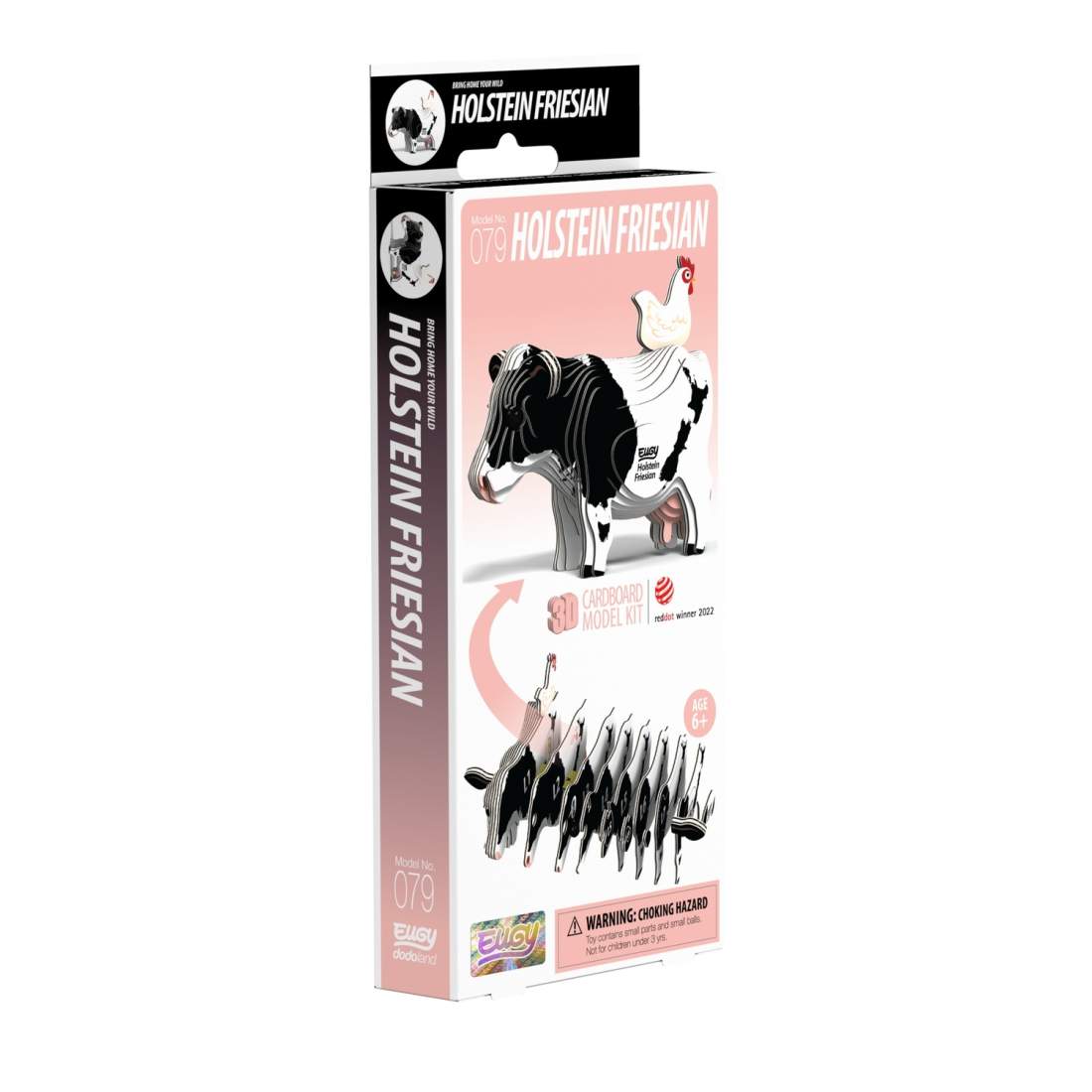 3D Cardboard Model Kit - Holstein Cow Design, DIY Assembly | Hem & Hobby | Pryloteket