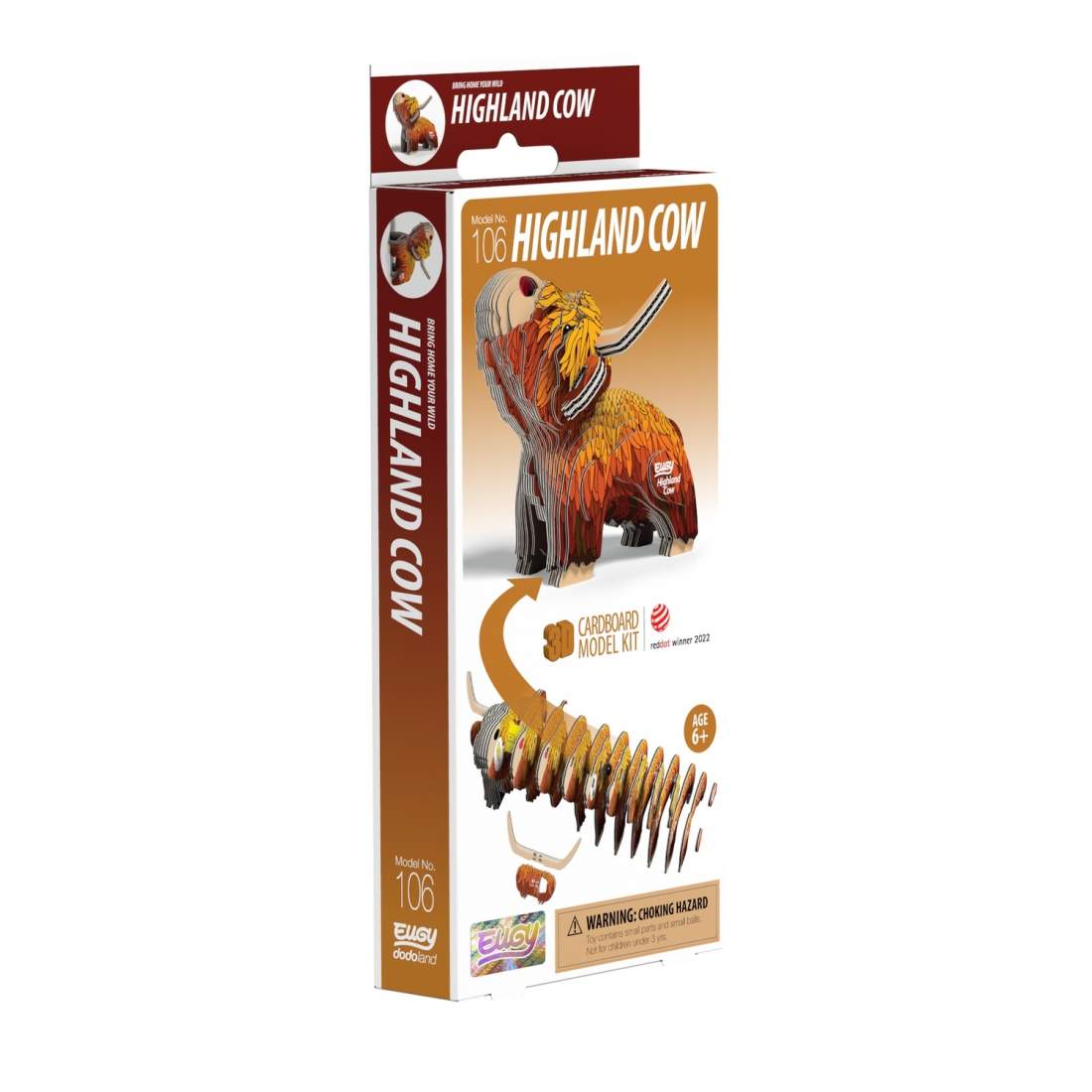 Highland Cow 3D Cardboard Model Kit för kreativt byggande | Hem & Hobby | Pryloteket