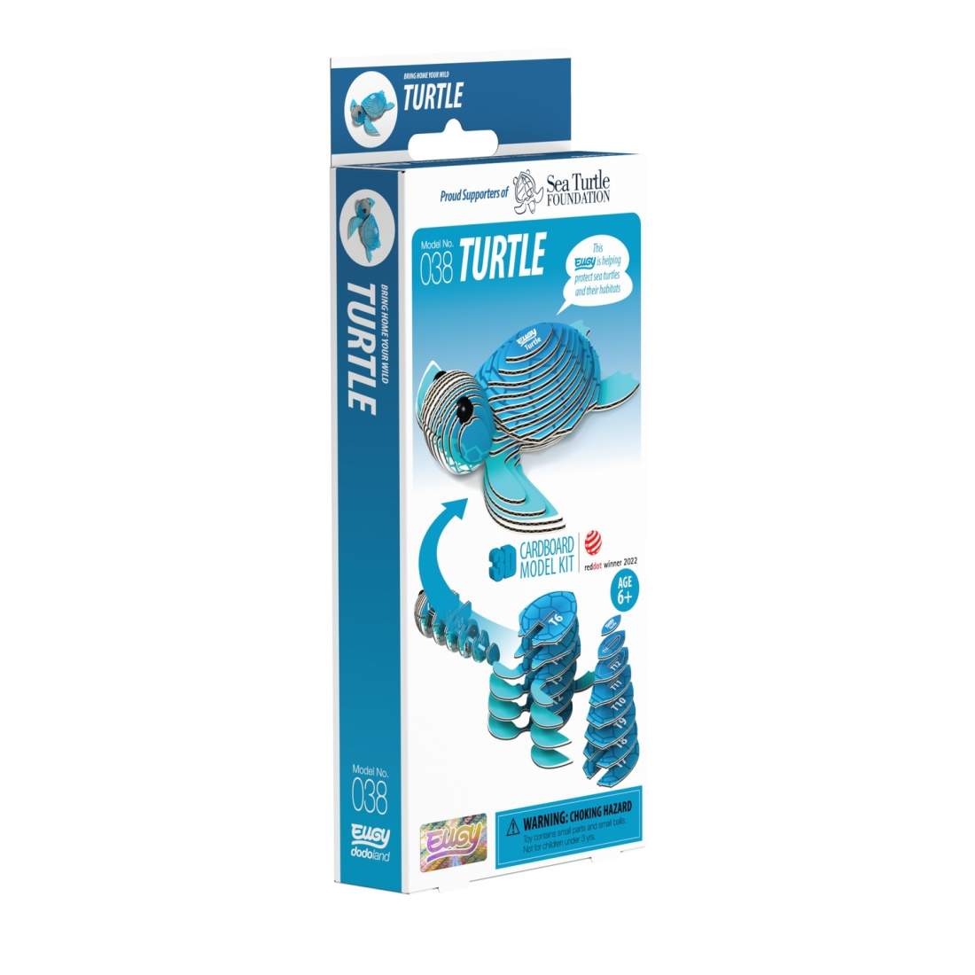 3D Cardboard Model Kit - Sköldpaddsdesign för kreativt byggande | Hem & Hobby | Pryloteket