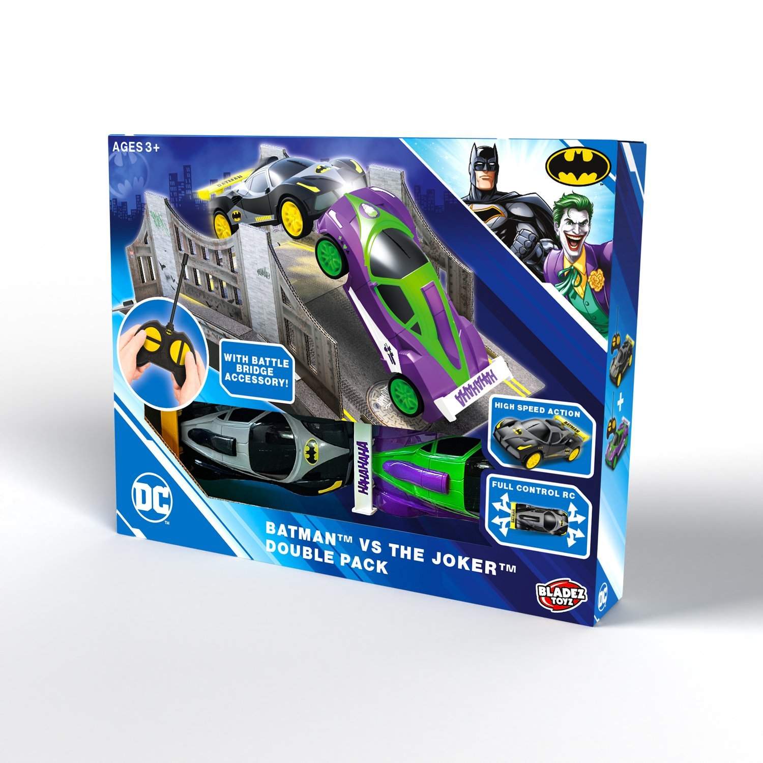 Radiostyrede biler sæt, 2 stykker, skala 1:28, Batman vs Joker