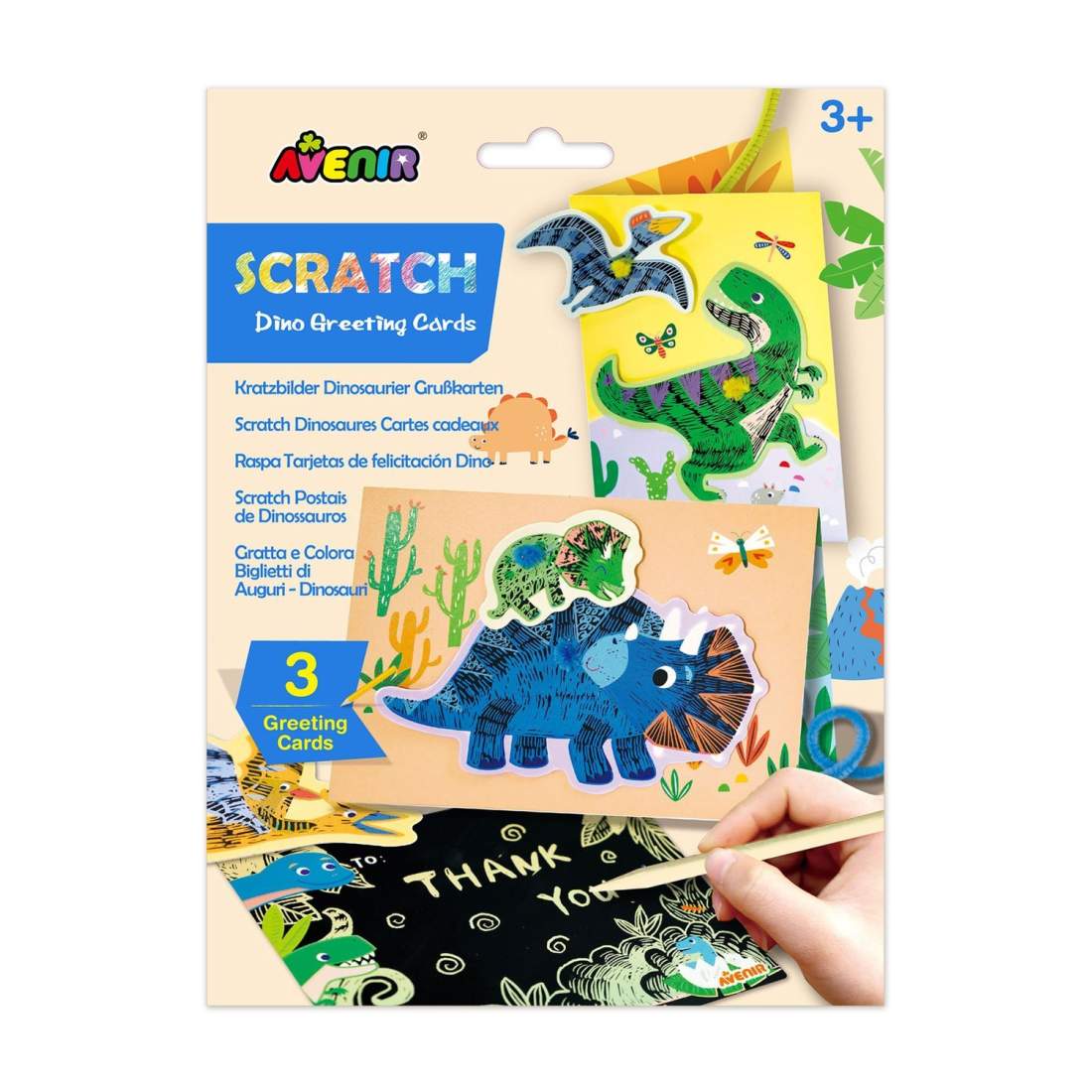 Dinosaurie-skrapa gratulationskort för barn, rolig överraskning | Hem & Hobby | Pryloteket