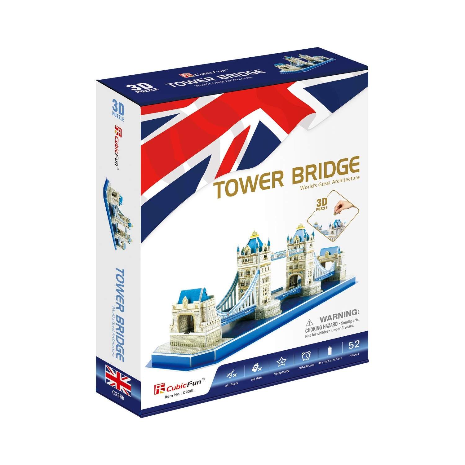 3D Puzzle Tower Bridge-model til kreativ byggesjov