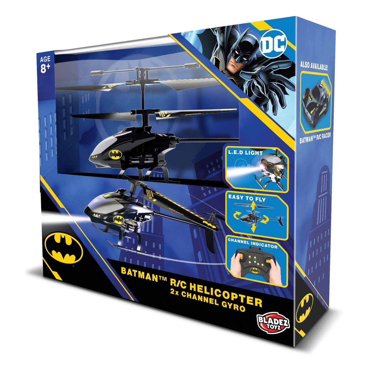 Radiostyrende helikopter med gyro, 22 cm størrelse