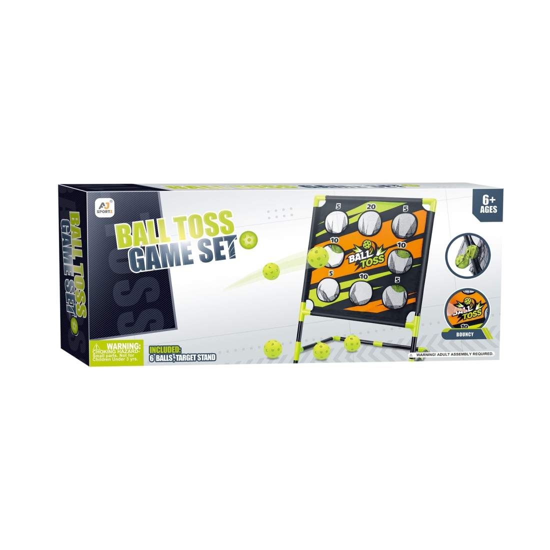 Ball Toss Game Set för utomhusnöjen, innehåller 4 bollar och mål | Hem & Hobby | Pryloteket