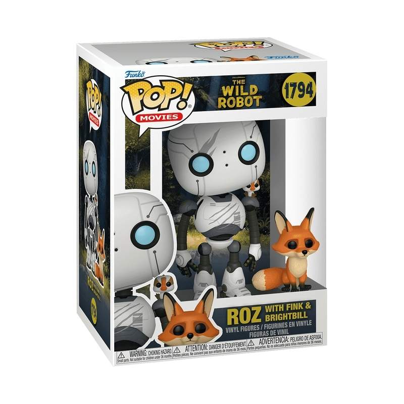 Vild Robot Funko Pop! Vinylfigur - Roz med Brightbill & Fink