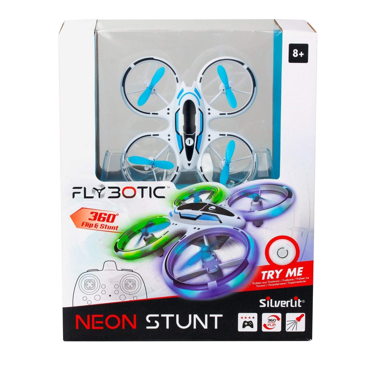 RC Drone med neonlys til stunts og tricks