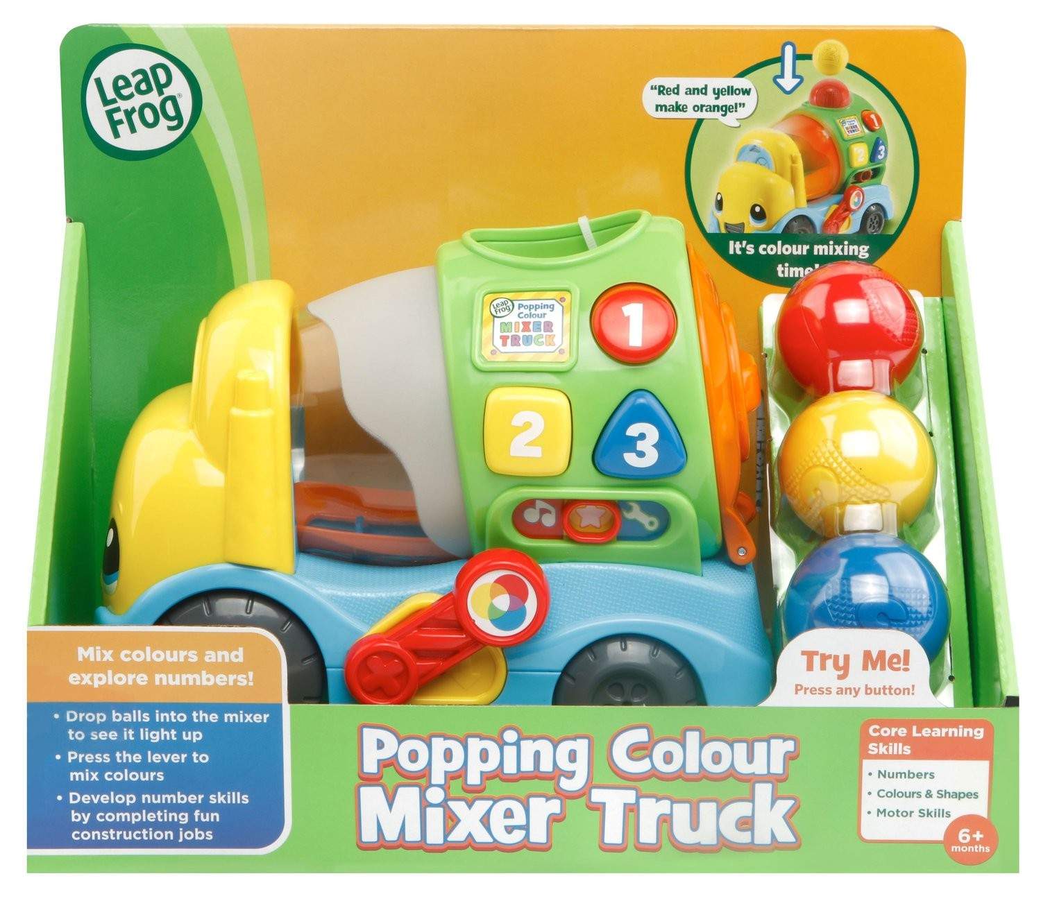 Interaktiv Toy Popping Color Mixer Truck til børn