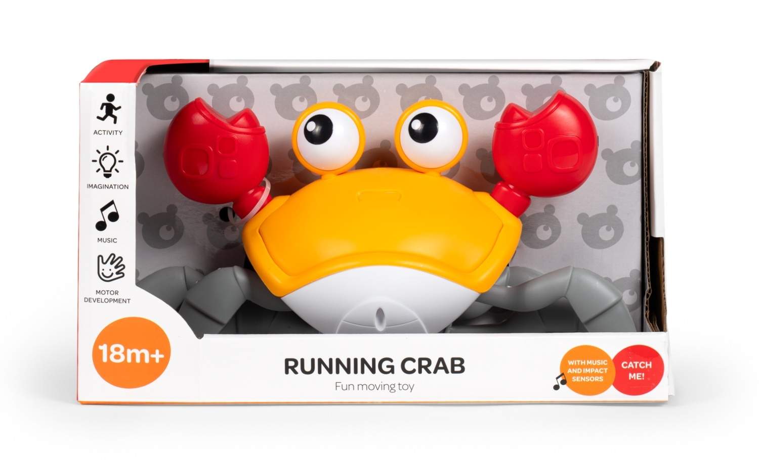 Løbekrabbe Sjovt flyttelegetøj til børn, interaktiv leg