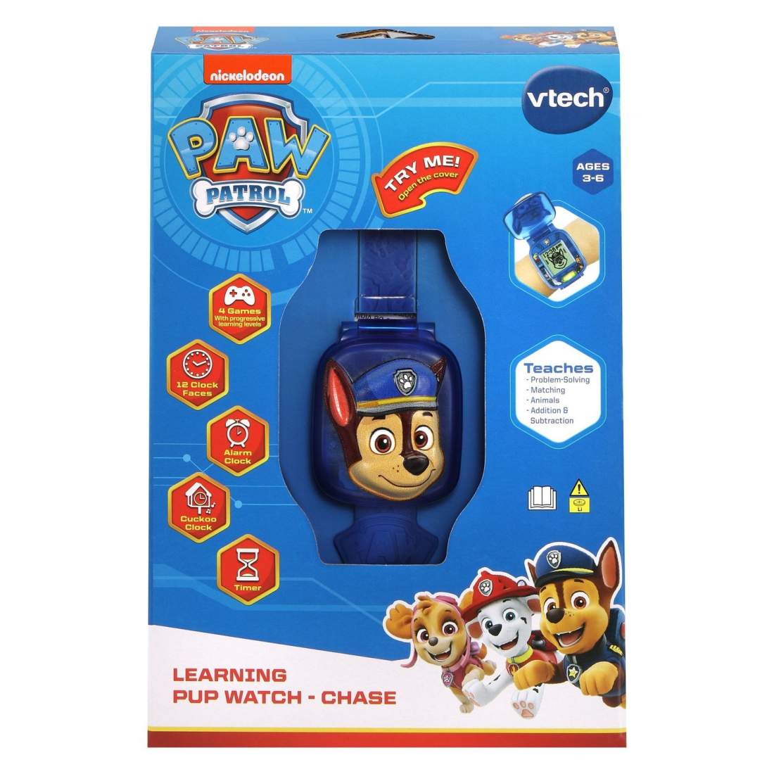 Paw Patrol pedagogisk klocka för barn, interaktivt inlärningsverktyg | Hem & Hobby | Pryloteket