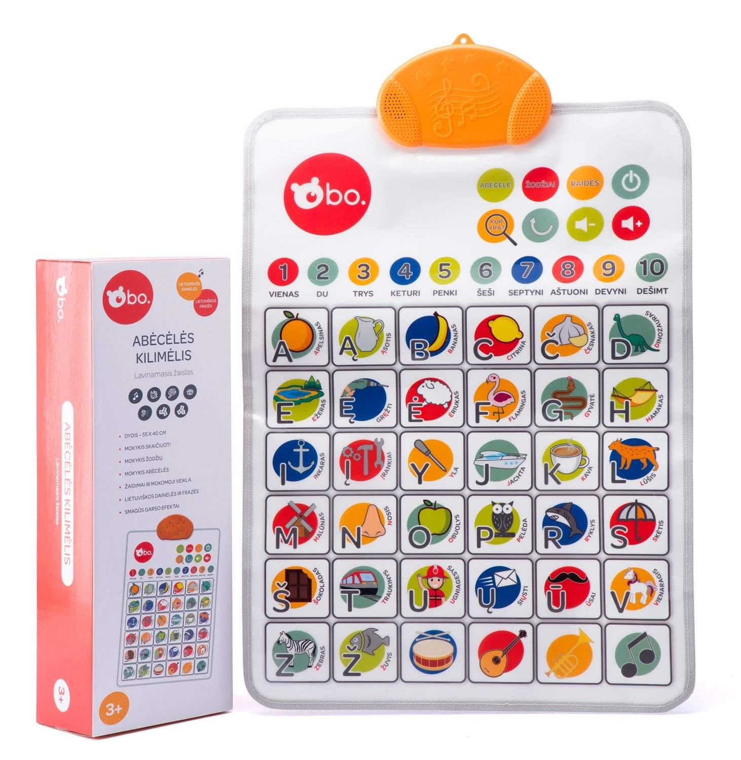 Alphabet Playmat Pædagogisk legetøj til børn, litauisk sprog