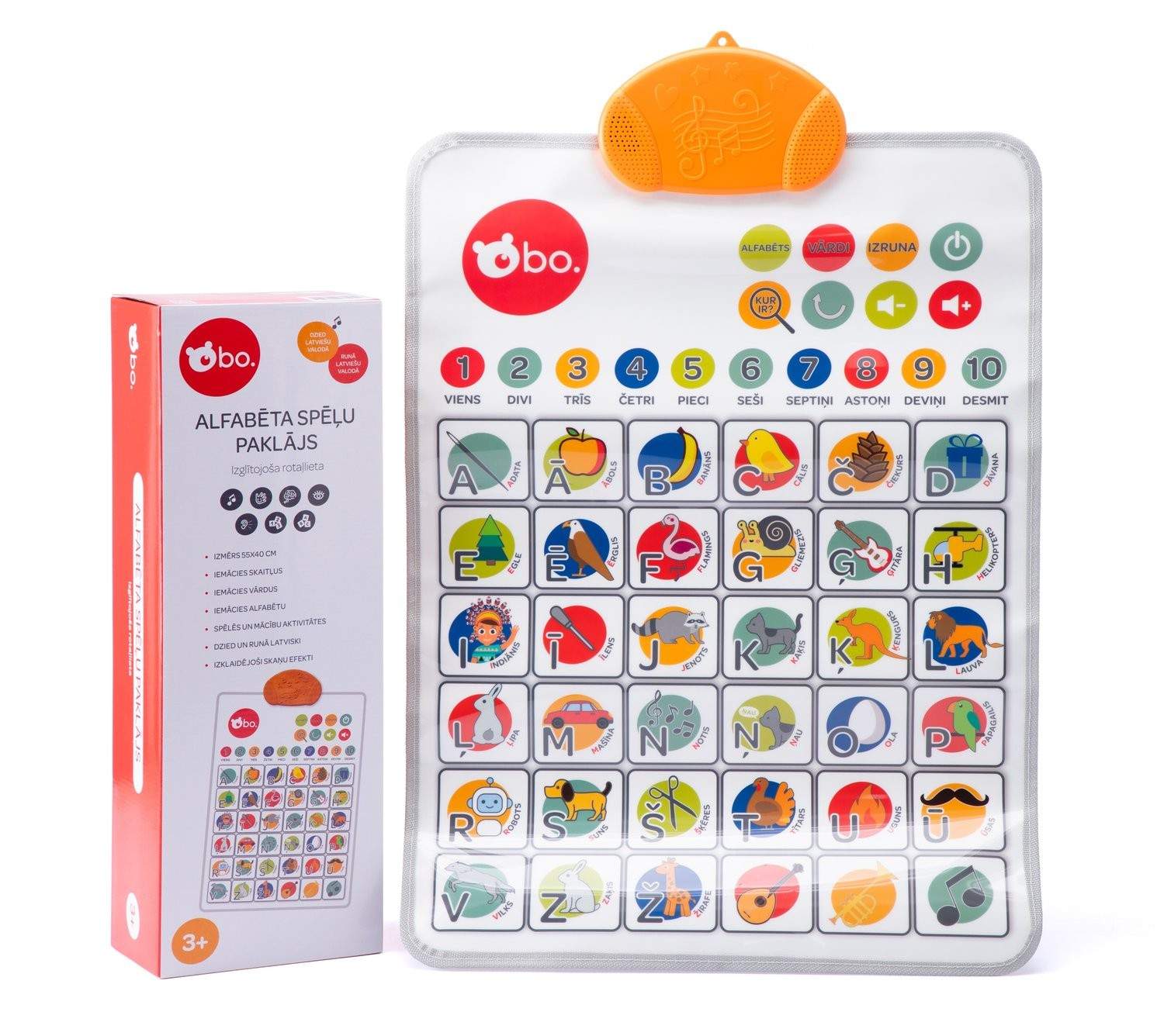 Alphabet Playmat Pædagogisk legetøj til børn - lettisk sprog