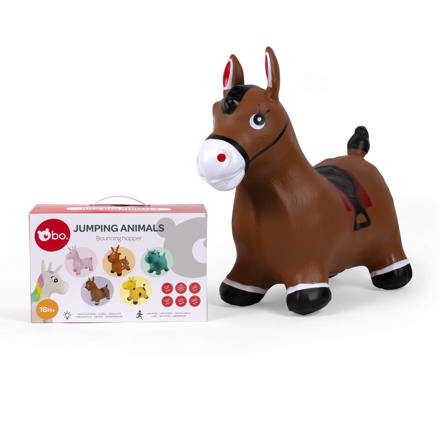 Jumping Animal Horse Legetøj til børn, interaktiv leg, sikkert materiale