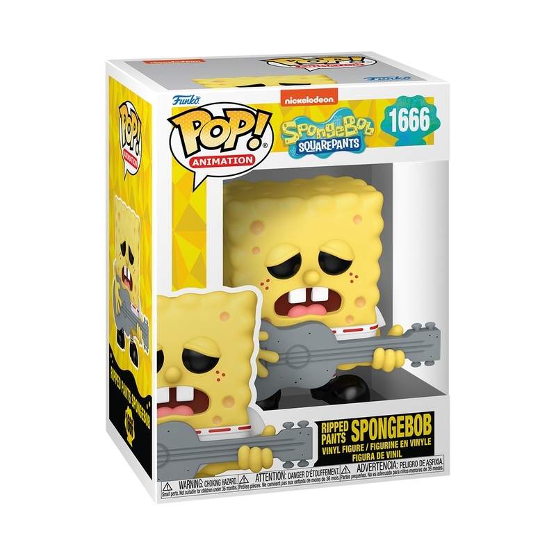 Svampebob vinylfigur med guitar, samleobjekt funko pop