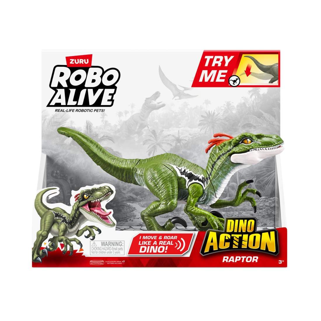 Interaktiv Dino Action Raptor-leksak för barn, batteridriven | Hem & Hobby | Pryloteket