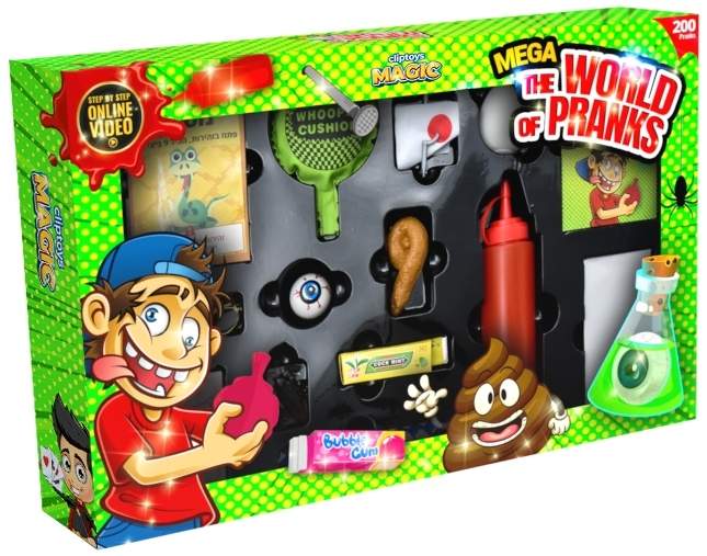 Magic Pranks Mega Sæt med 50+ sjove tricks og tilbehør