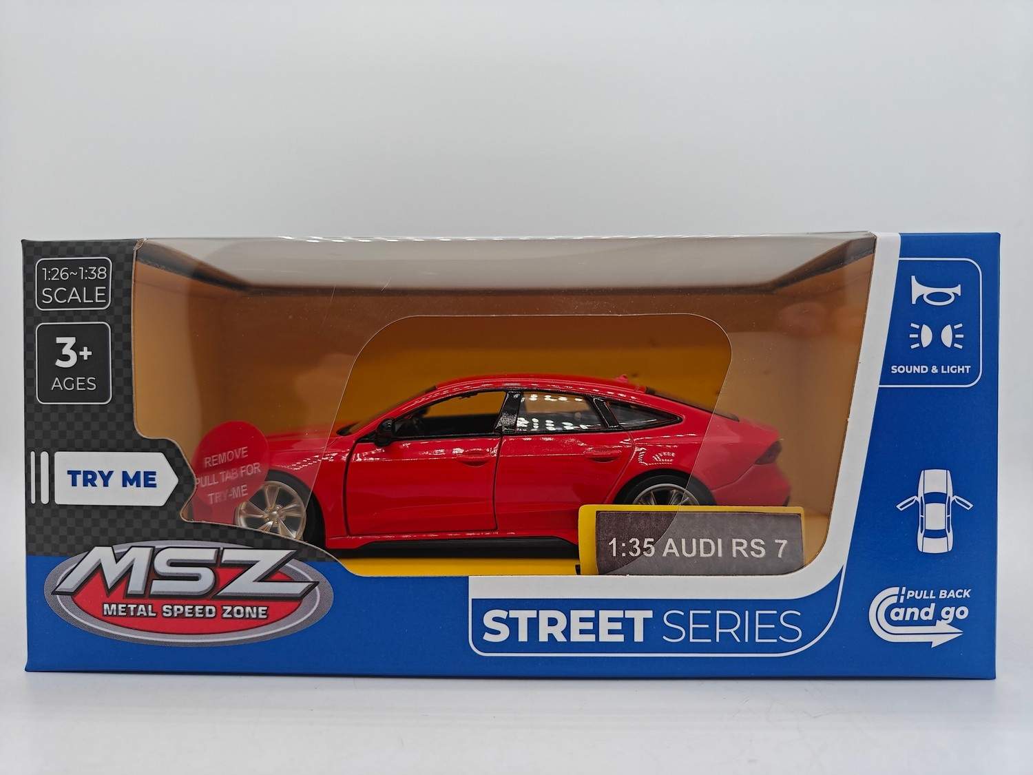 Audi RS 7 Sportback Die-Cast model, skala 1:35