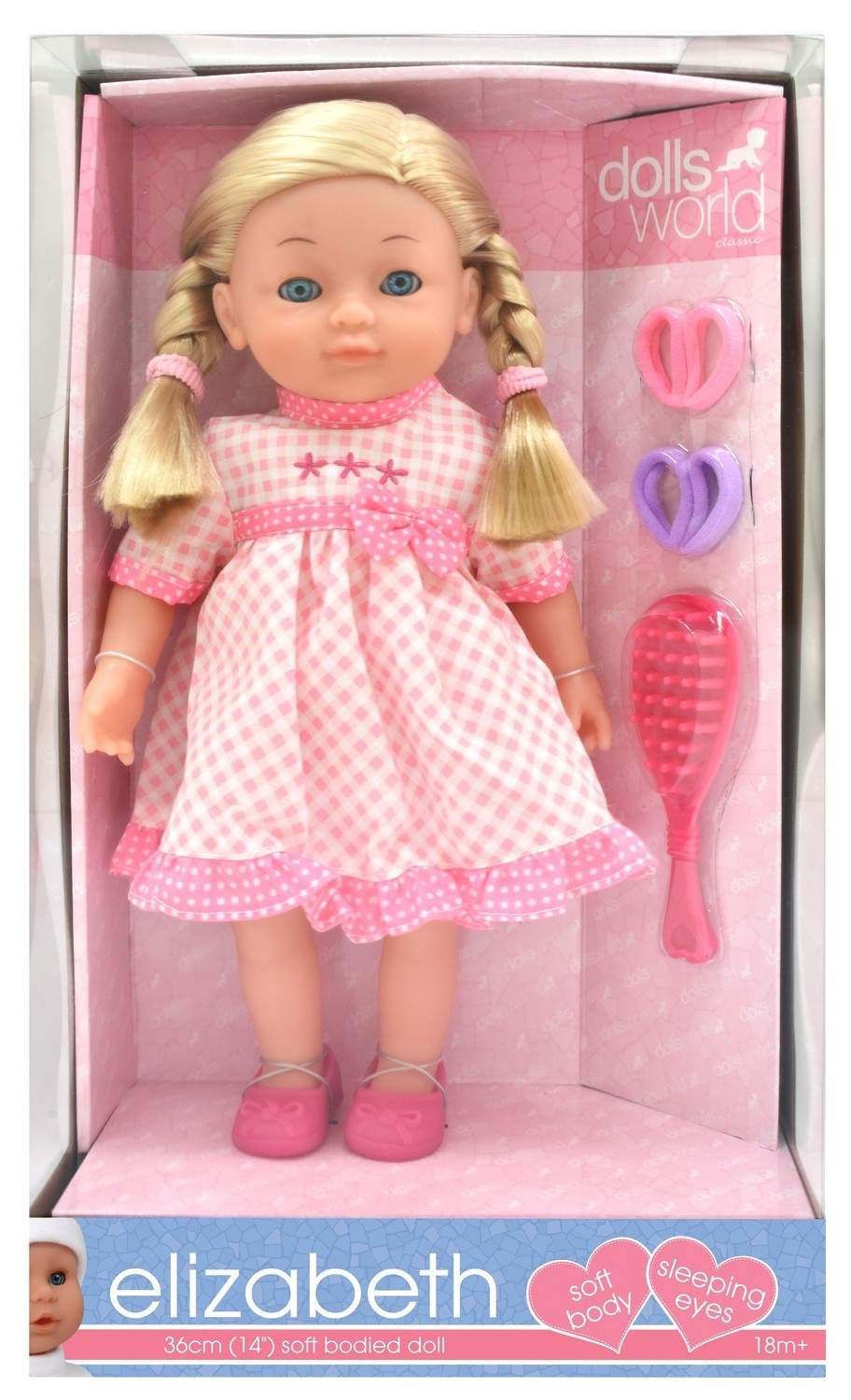 Docka Elizabeth, 36 cm, realistiska egenskaper, perfekt för lek | Hem & Hobby | Pryloteket
