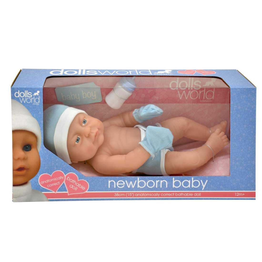 Babydoll Boy Toy, 38 cm Storlek, mjukt material | Hem & Hobby | Pryloteket