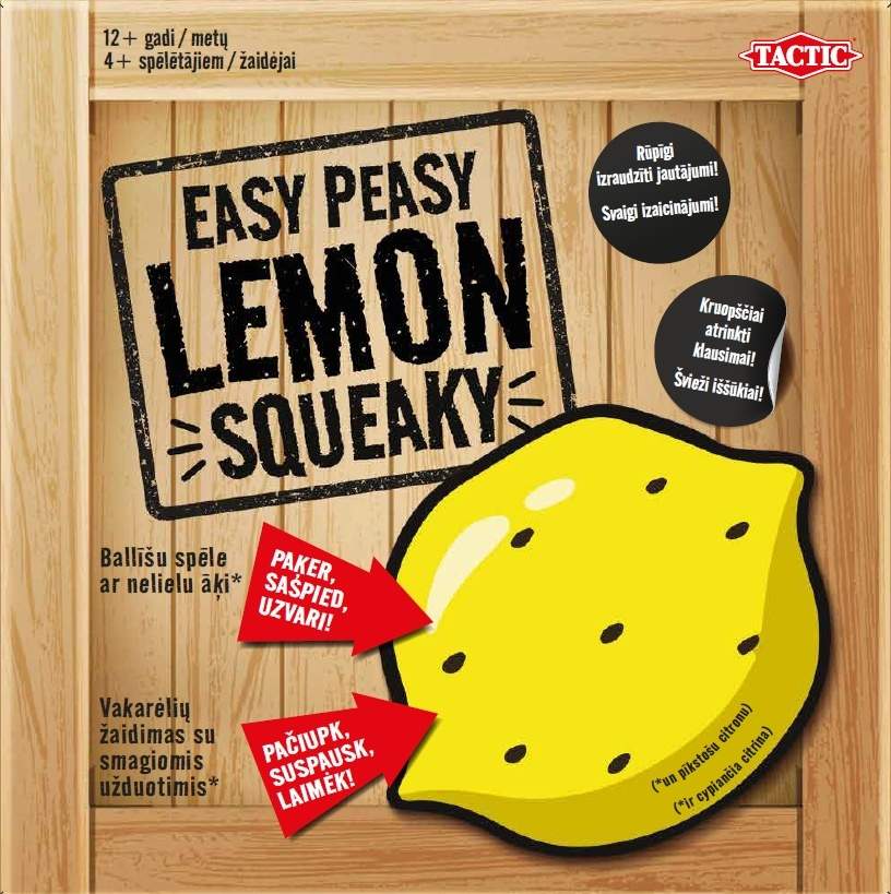 Lemon Squeaky Brætspil til sjovt familiespil, 2-4 spillere