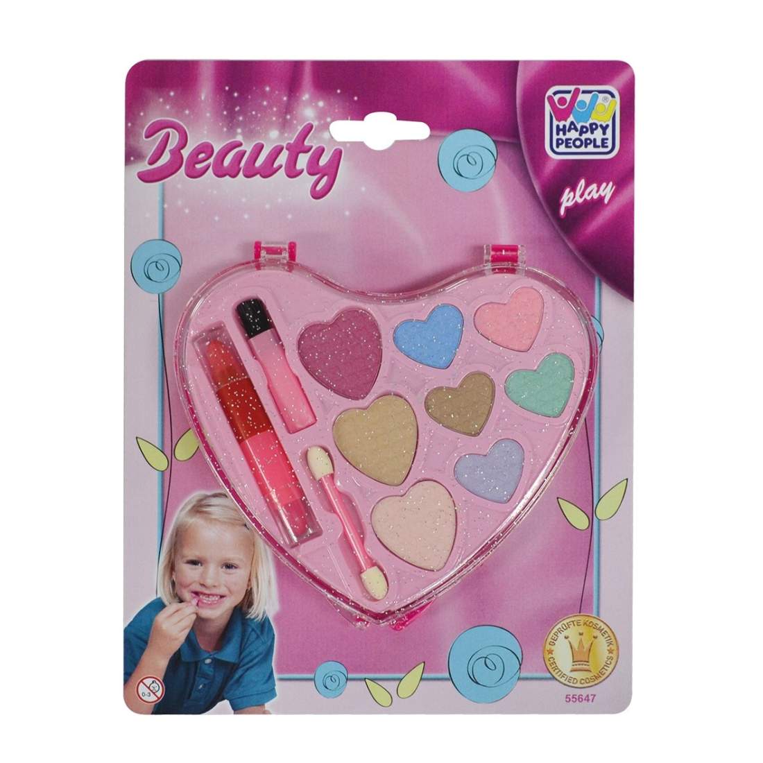 Hjärtkosmetiskt fodral för flickor, bärbar och elegant design | Hem & Hobby | Pryloteket
