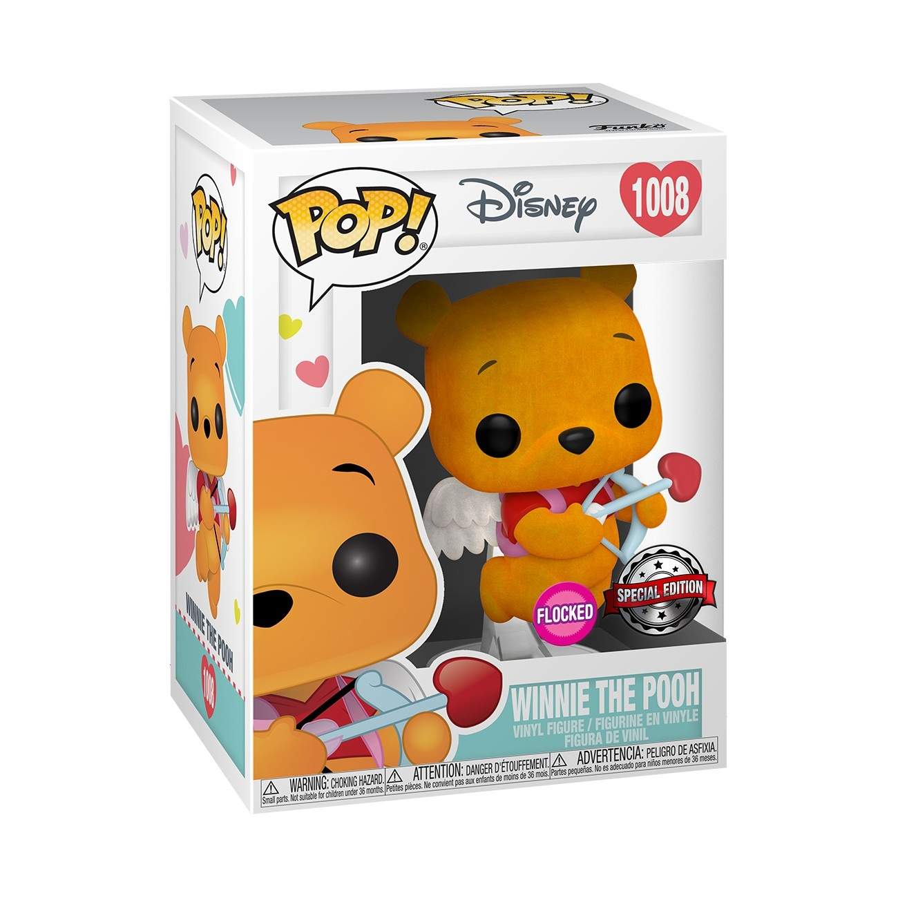 Winnie the Pooh flockede Funko Pop! Vinylfigur - Valentine's Edition