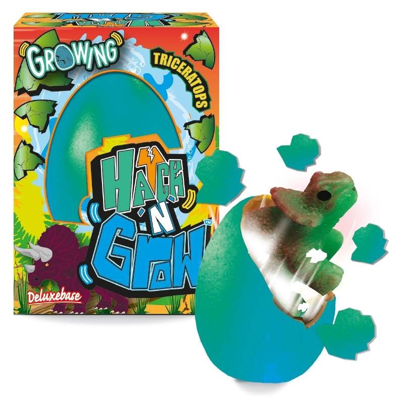 Triceratops Mini Hatch 'N' Grow Toy med interaktive funktioner
