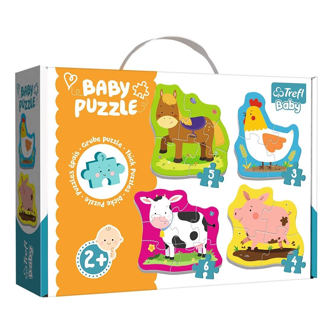 Farm Animal Baby Pussel Set, 12 bitar för tidig inlärning | Hem & Hobby | Pryloteket