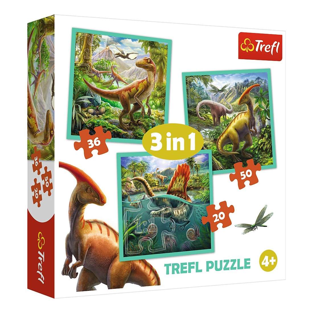 Dinosaurier 3-i-1 pusselset för barn, pedagogiskt kul | Hem & Hobby | Pryloteket