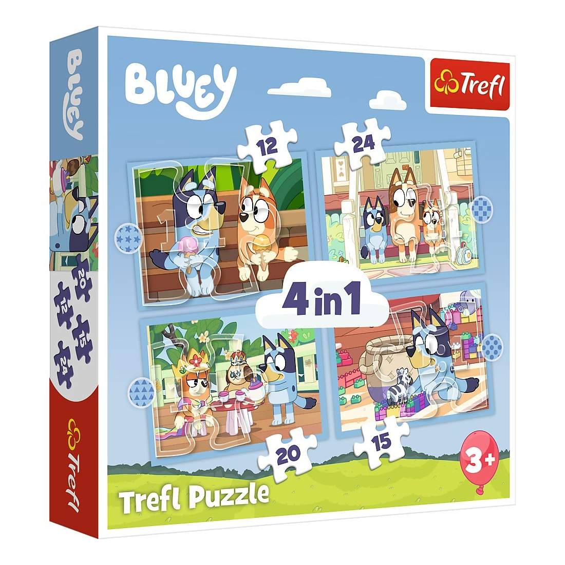 Bluey 4-i-1 pusselset för barn, roliga och engagerande aktiviteter | Hem & Hobby | Pryloteket