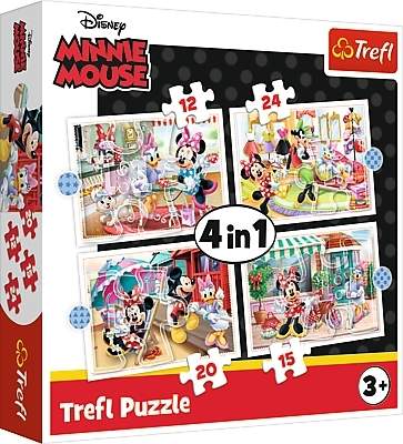 Minnie Mouse 4-i-1 puslespil sæt til børn, sjovt og engagerende