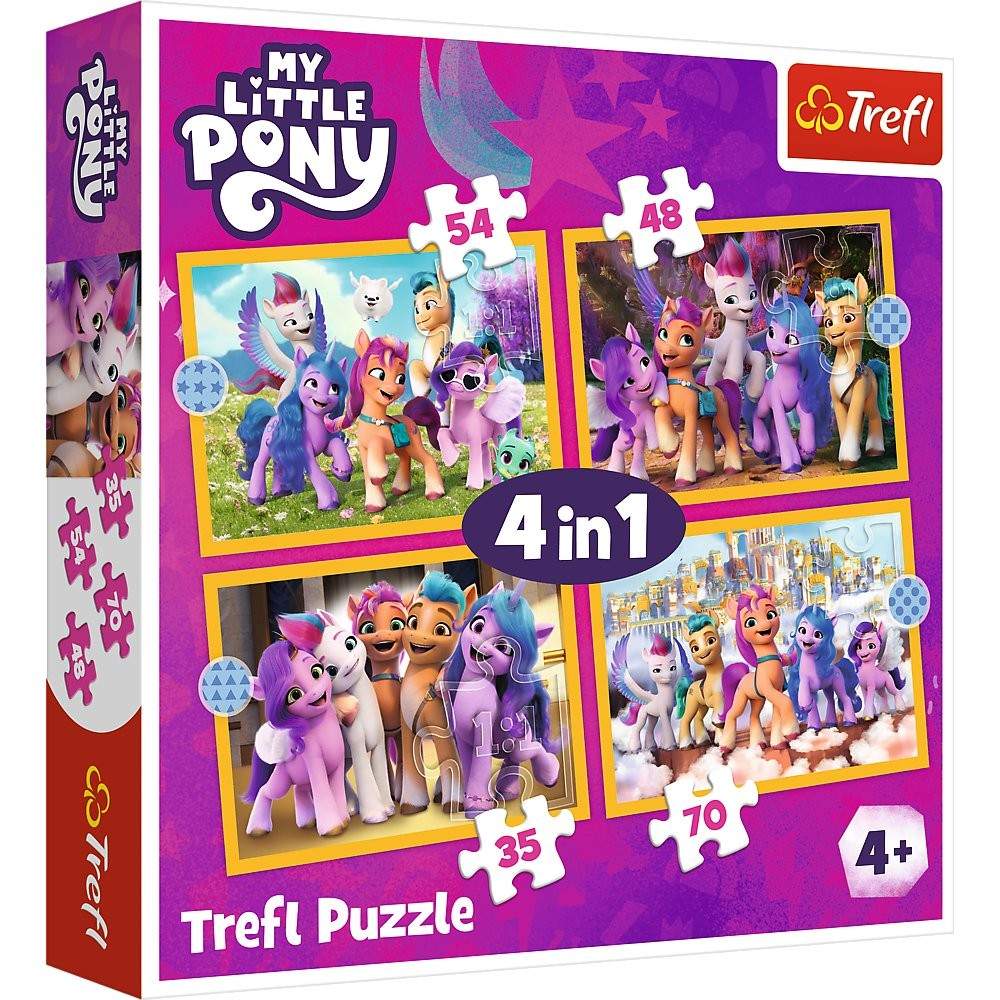 My Little Pony 4-i-1 puslespil sæt til børn