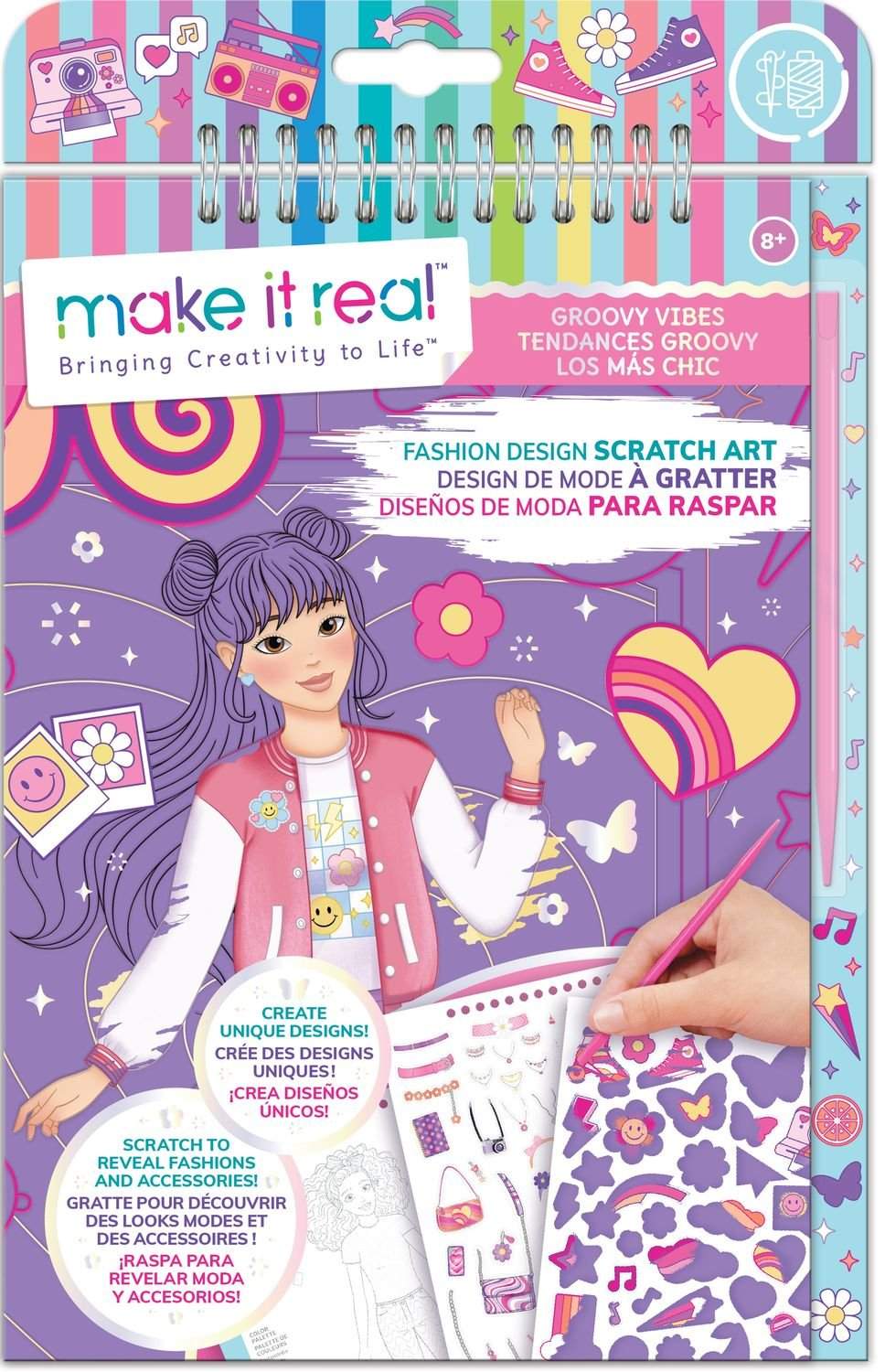 Scratch Art Kit: Groovy Vibes for kreativ sjov