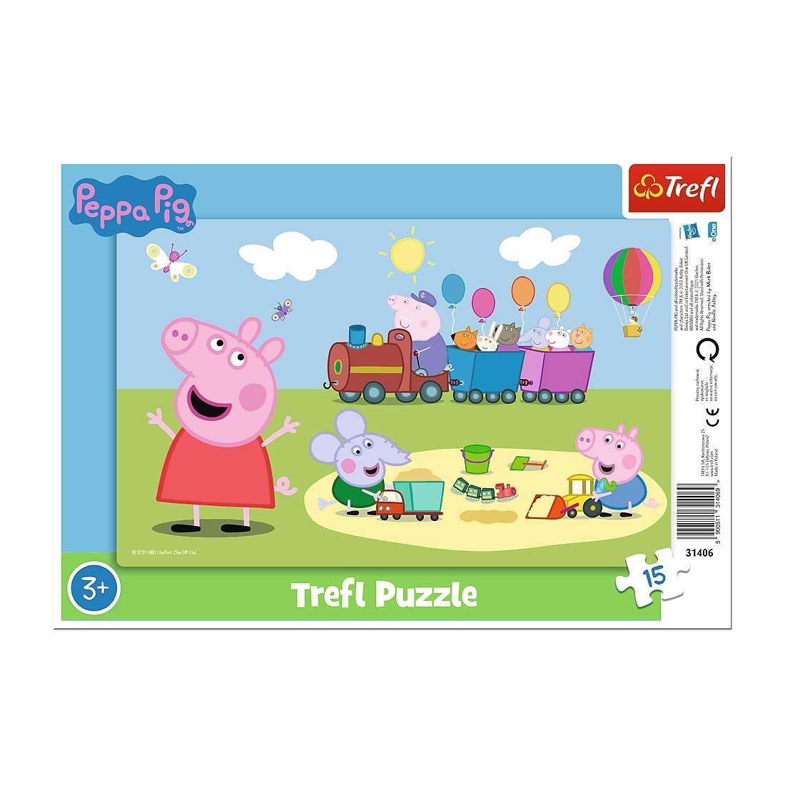 Peppa Pig Pussel, 15 bitar, inramad för enkel visning | Hem & Hobby | Pryloteket