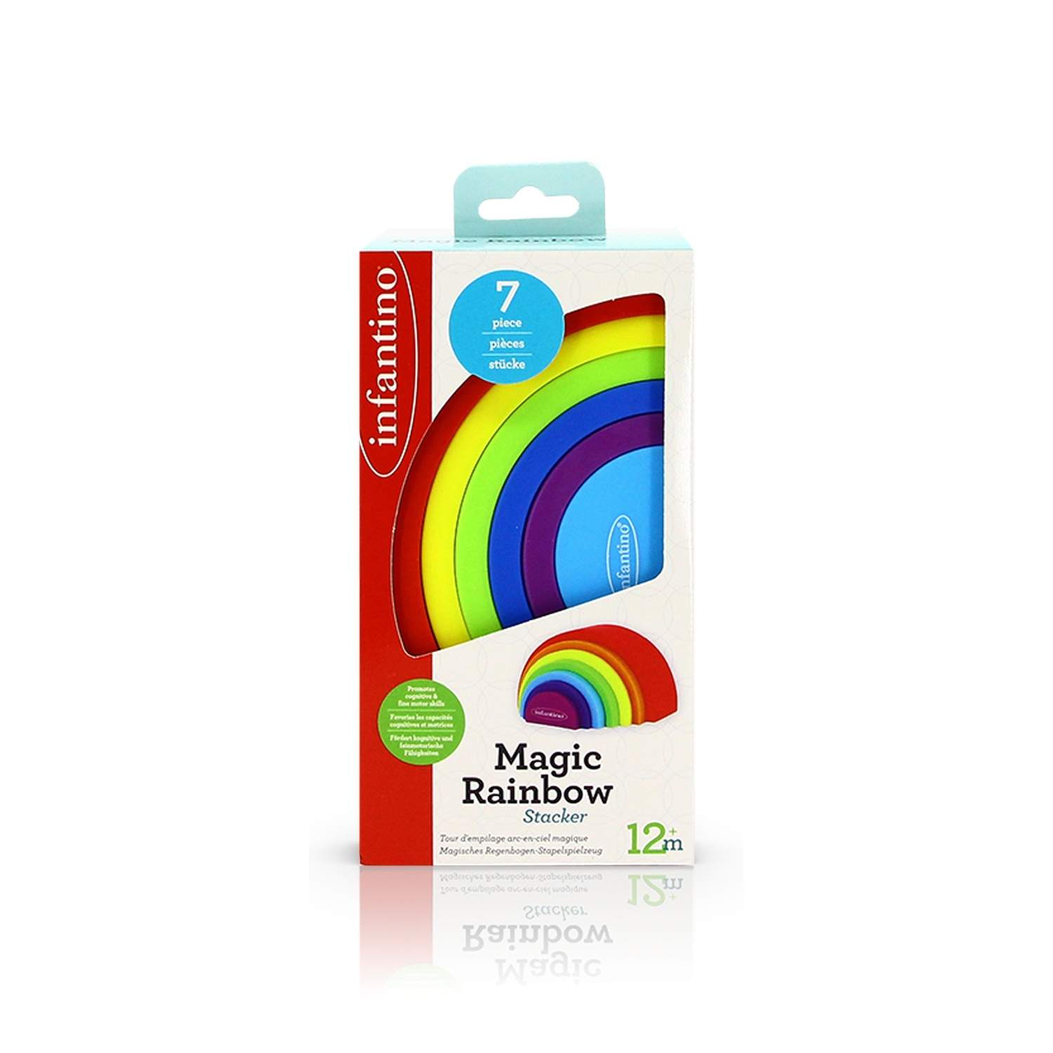 Formsorteringsspand til spædbørn, farverige former, spændende leg