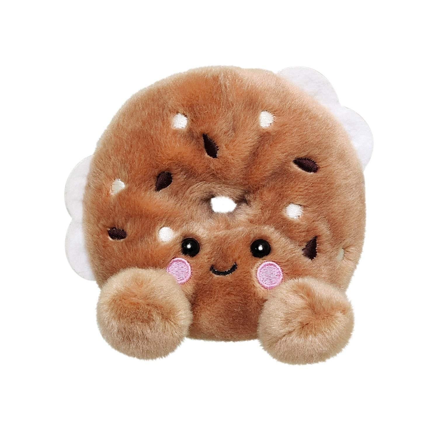 Palm Pals Plys legetøjsbagel, 12 cm blødt tøjdyr