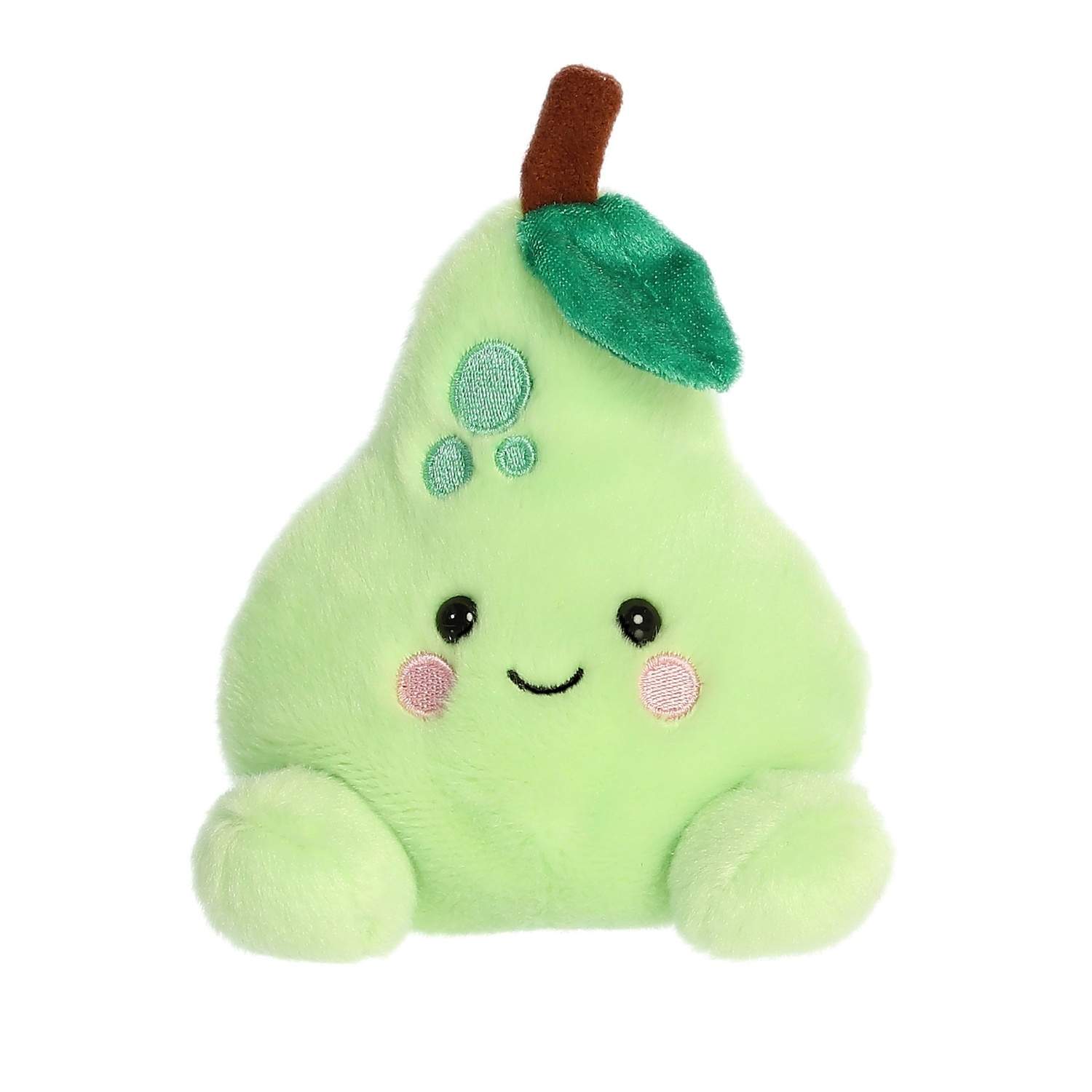 Plyslegetøj, pæreform, 12 cm størrelse, blødt og kælent