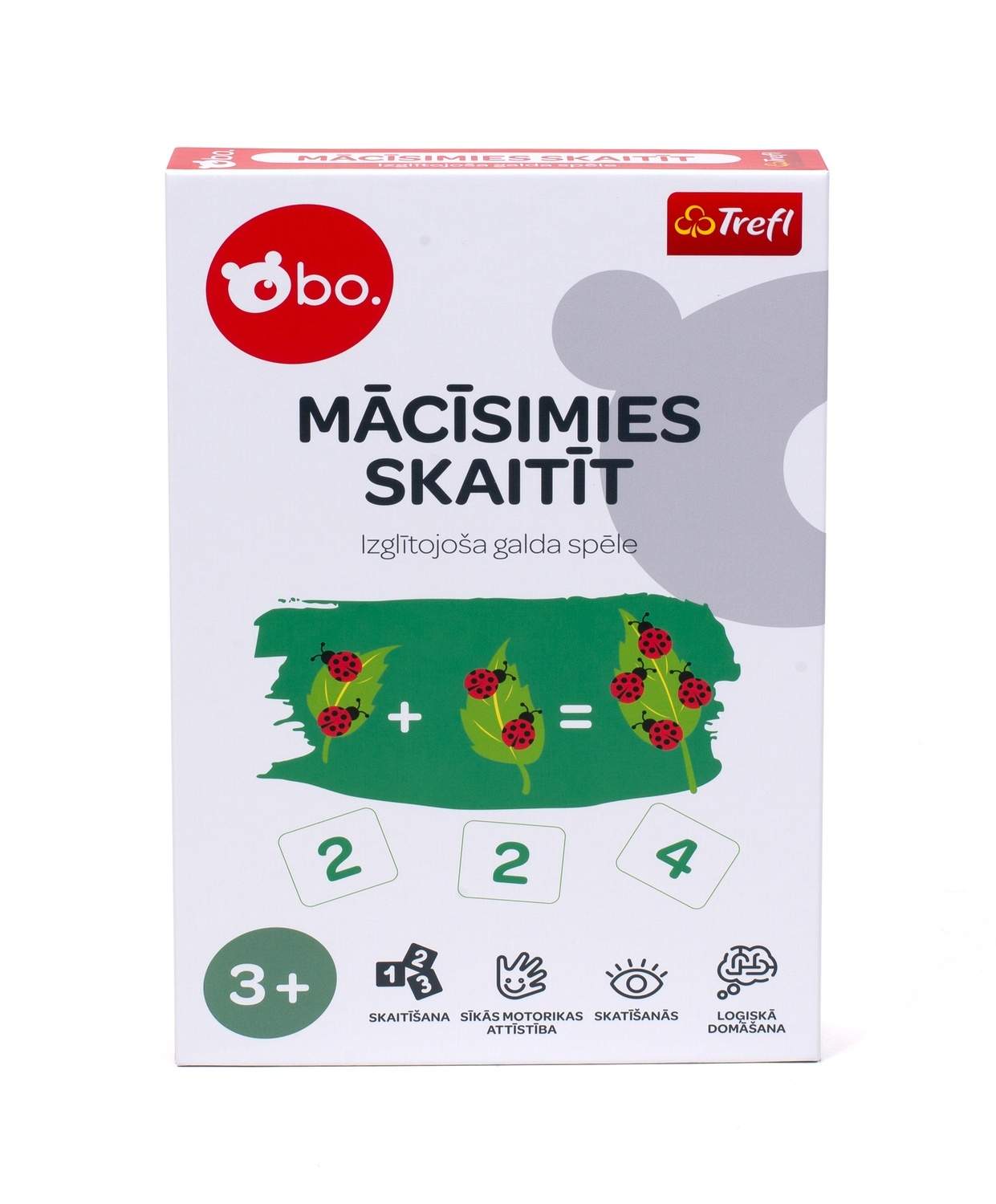 Tællende pædagogisk brætspil for børn, lettisk sprog