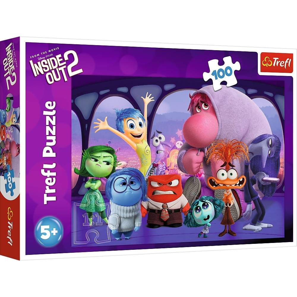 Inside Out 2 puslespil, 100 brikker til børn og voksne