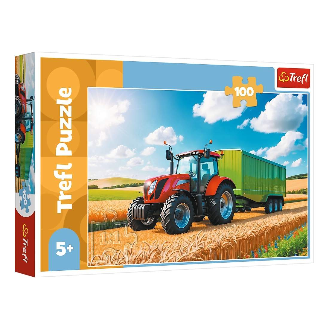 Traktorpussel med släp, 100 bitar för barn | Hem & Hobby | Pryloteket