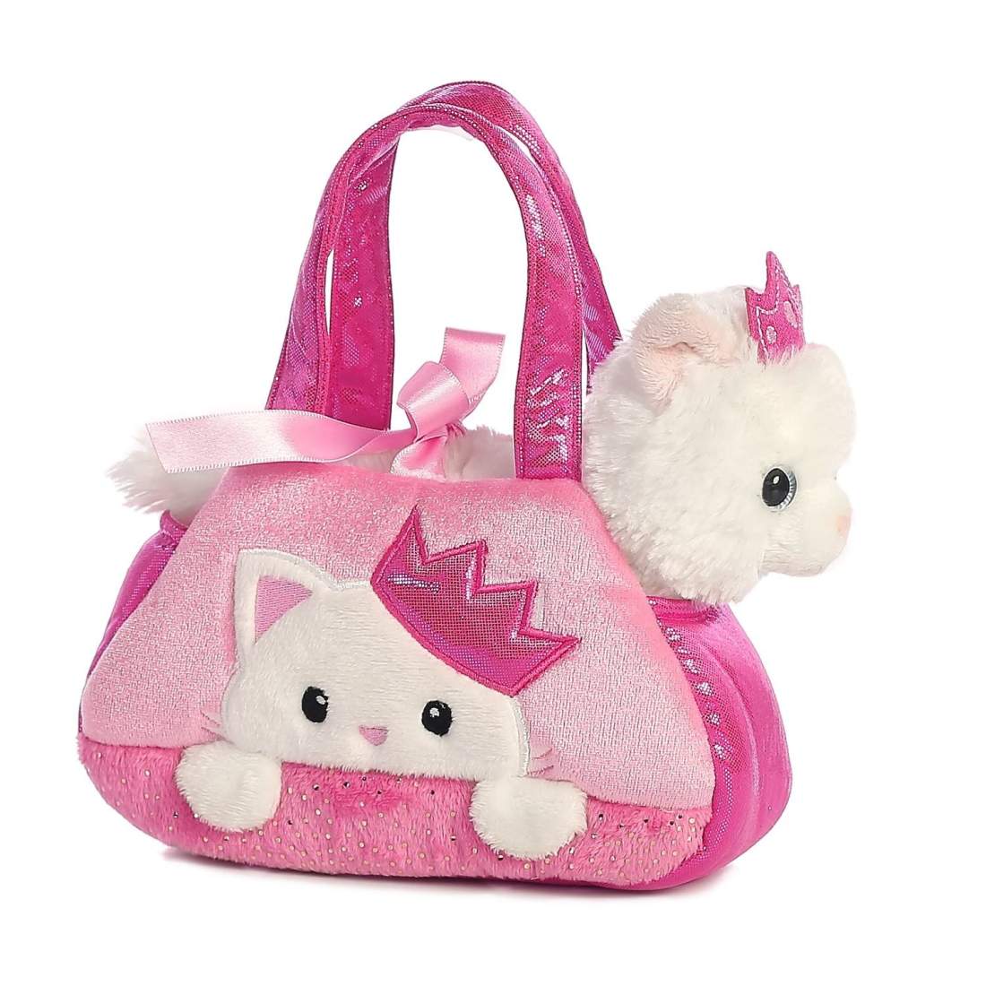 Plysch Princess Cat Toy i rosa väska, 20 cm Storlek | Hem & Hobby | Pryloteket