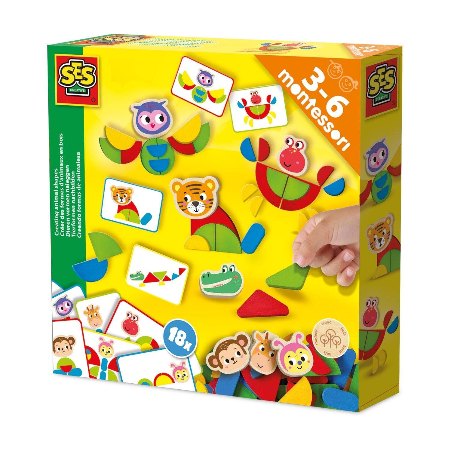 Animal Shape Creation Kit til Montessori læringsaktiviteter